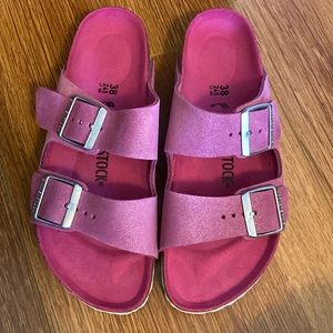 Pink Sparkly Birkenstocks